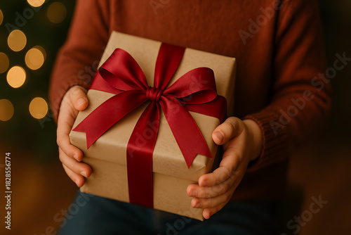 hand holding a gift box