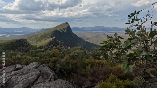 Mount Abrupt Summit in Grampians National Park, Victoria, Australia - Rugged Peak Overlooking Eucalypt Forests and Rolling Ranges