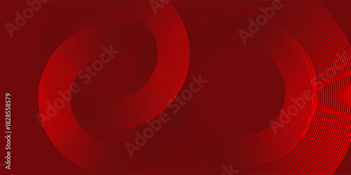 Modern red circle background with dynamic shapes composition vector abstract simple modern