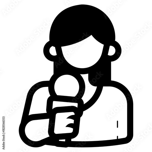 female reporter icon