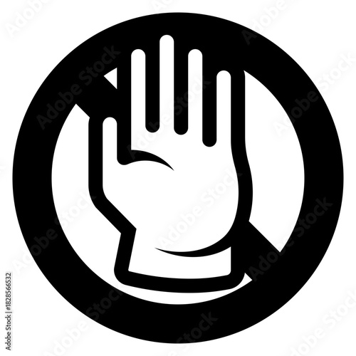 stop hand signal icon