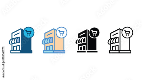 store shopping building icon