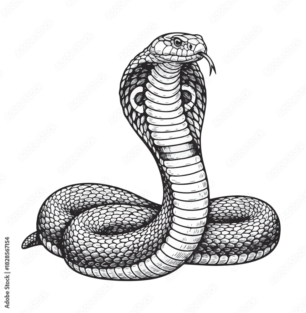 Fototapeta premium cobra vector, snake cobra,