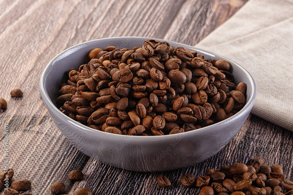 Fototapeta premium Roasted brown araboca coffee beans