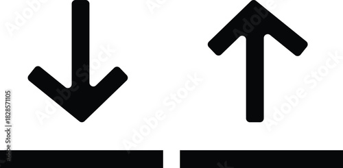 Set of upload and download icons. download and upload icon button. Files download and upload icons symbol in line and flat style on white background
