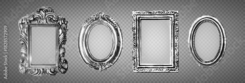 Elegant Vintage Ornate Picture Frames Collection in style y2k