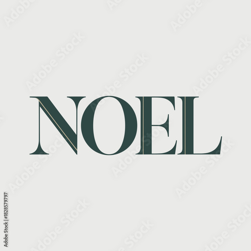 NOEL vector typography with gold accents – Perfect for elegant holiday greetings, festive branding, or sophisticated seasonal design.
