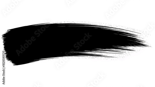 Animated Black Ink Paint Brush Stroke Transition Grunge Element for Aggressive Alpha Matte Reveal