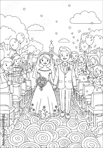 wedding. coloring book
