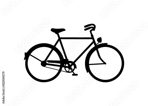 Classic bicycle silhouette for eco-friendly transportation and healthy lifestyle design