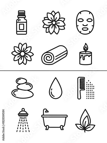 spa and wellness icons