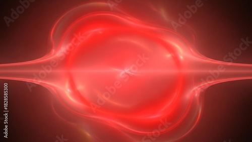 Abstract red energy field with bright center and dark background creates a dynamic visual effect