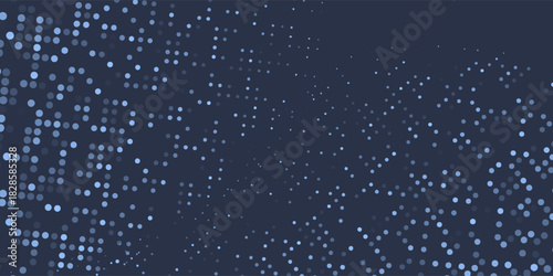 Stars Modern Halftone Geometry Pattern Vector Smooth Camber Border Blue Abstract Background. Checkered Faded Particles Curve Line Subtle Texture. Half Tone Contrast Graphic Minimalist art concept