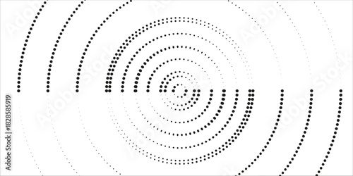 Wireless technology digital radar or echo sonar waves. Transparent illustration modern dot elegant