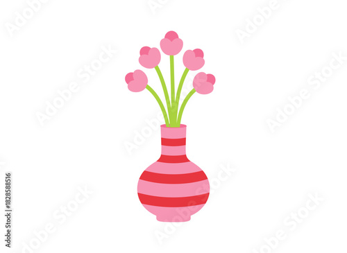 Eco-friendly silicone menstrual cup for periods, an organic hygienic container illustrated as a colored flat vector on a white background