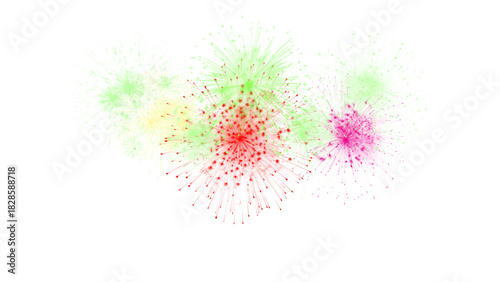 Wallpaper Mural Colorful fireworks on transparent background Torontodigital.ca