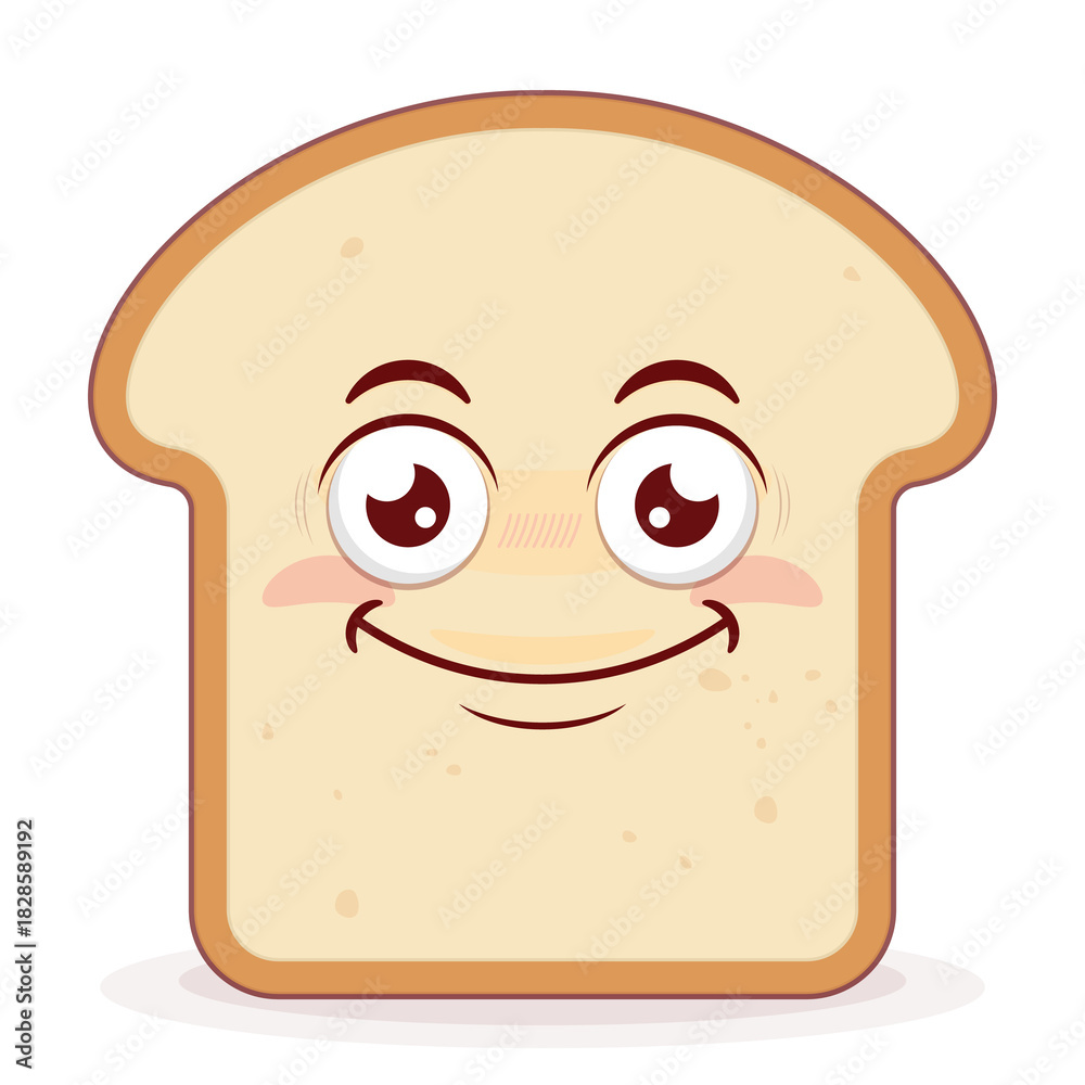 Obraz premium bread smile face cartoon cute