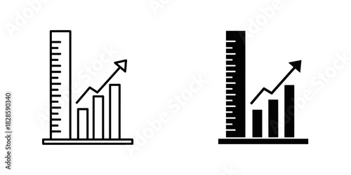 See business growth accelerate with this simple upward trend chart and measuring scale for success