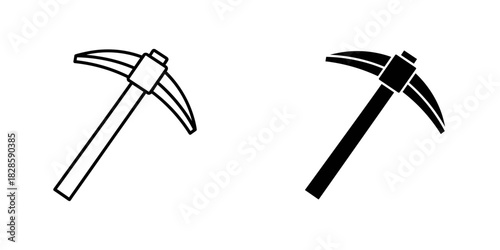 Dig into success with this pickaxe icon set great for construction sites or game development use cases