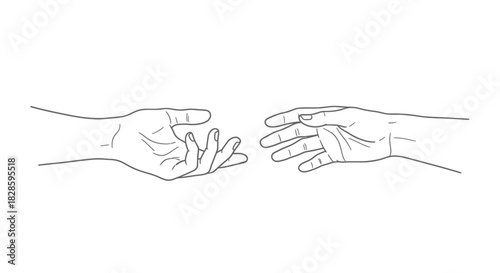 Two Hands Reaching Out A Symbol of Connection, Support, and Shared Humanity