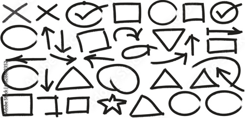 Abstract geometric design with bold color accents