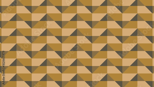 Abstract geometric triangle pattern in yellow mosaic style