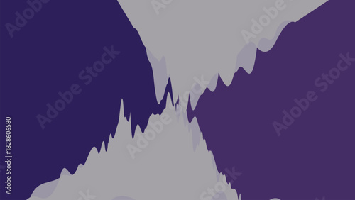 Snowy mountain landscape illustration with map style design elements