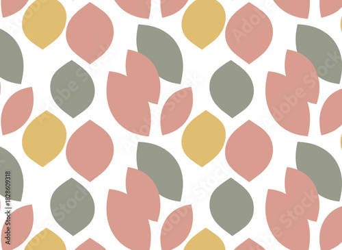 Hand‑drawn vector pattern of tropical foliage, featuring multicolored leaf silhouettes and exotic jungle leafage, a flat illustration of rainforest flora suitable for floral textiles and wallpaper