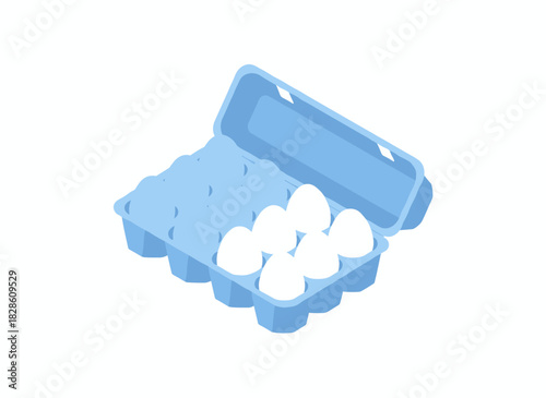 A plastic icebox tray featuring circular block holes for round ice spheres, a freezing accessory with a mold for frozen water, depicted as a flat vector illustration on a white background