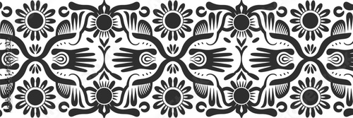 Hand‑drawn hope hand gesture illustration featuring tribal symbolic folk art patterns, vector elements representing faith, humanity, and adventure themes, perfect for cultural designs, spiritual proje