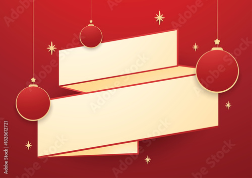 Christmas label. Festive Christmas text box vector. Perfect for seasonal messages or text and greetings.