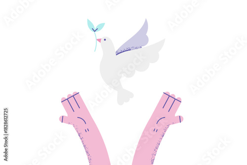 Freedom and good news concept