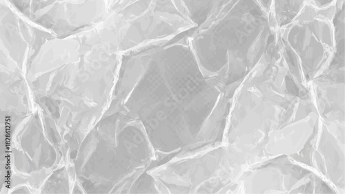 Abstract background with a crumpled paper effect in light gray and white tones creating a texture