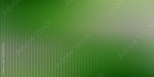 Dark green neon gradient ribbed glass. Vector ribbed glass texture background. Mesh gradient. acrylic ribbed bath surface. Reeded glass background semitransparent overlay. Bath wall window