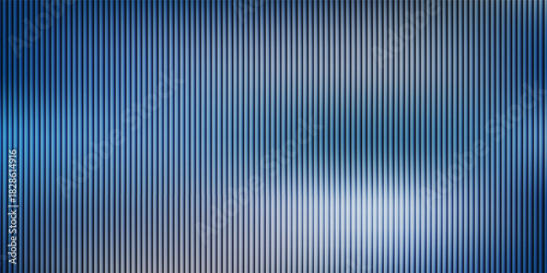 Vector ribbed glass texture background. Blue white grey green ribbed glass. Mesh gradient. acrylic ribbed bath surface. Reeded glass background semitransparent overlay. Bath wall window
