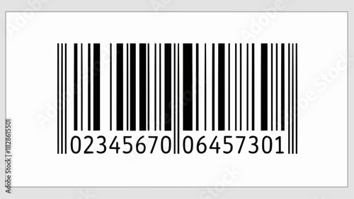 Illustration of a barcode with black vertical lines and the number sequence below the lines shown