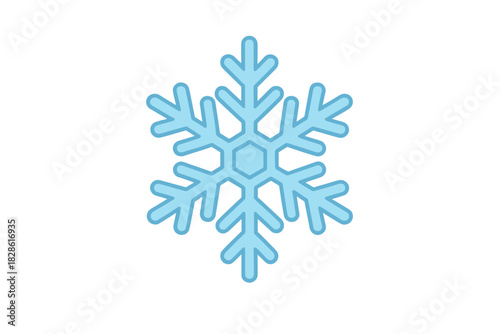 Simple blue snowflake icon representing winter weather and cold temperatures
