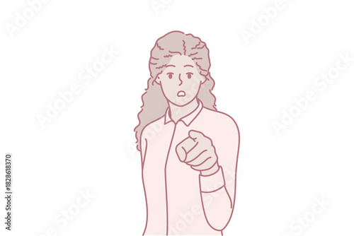 assertive gesture emphasized, resolute individual signaling authority confidently, singular confident person indicates command through focused gaze and assertive body language