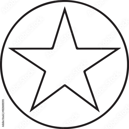 Minimal Geometric Star Motif  Vector