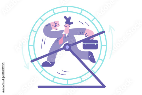 Overwork, workaholic and endless duties concept.