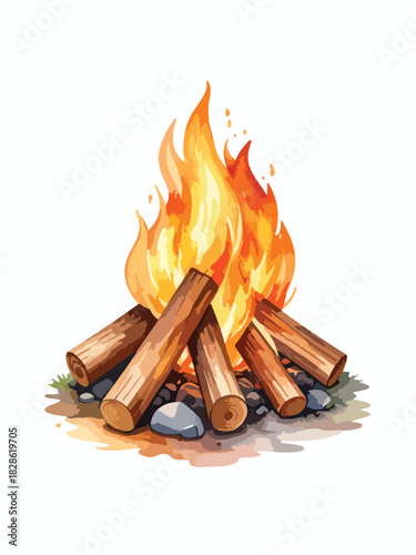Campfire Vector Icon