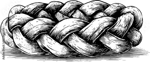 Intricate braided geometric loop design for decorative art and pattern projects