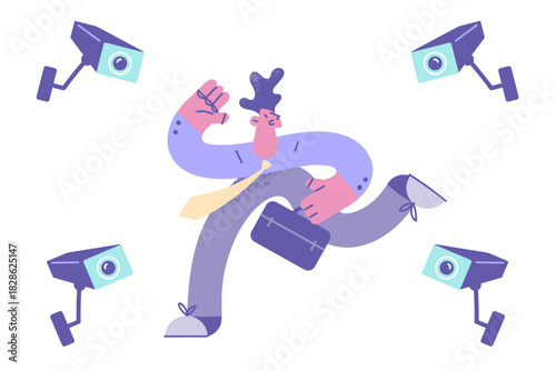 Feeling stress being late concept.