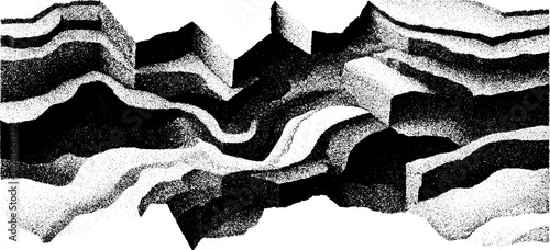 Decorative engraving of layered mudstone fracture