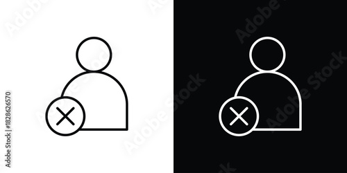 Remove user icons symbols. Collection of simple black icons