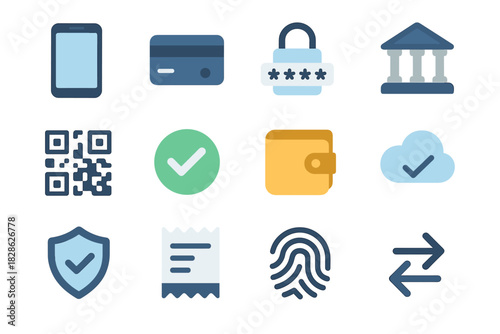 Arrow bank banking online receipt vector icons credit wallet icon qr card