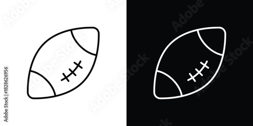 Rugby icons symbols. Collection of simple black icons