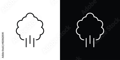 Smoke icons symbols. Collection of simple black icons