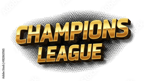 Victory title graphic with shiny gold three-dimensional letters for a premier tournament or final championship match