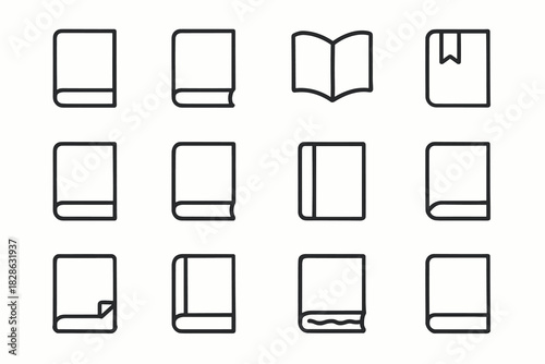 Fold dot arc icon line ring hinge page icons wave minimalist vector